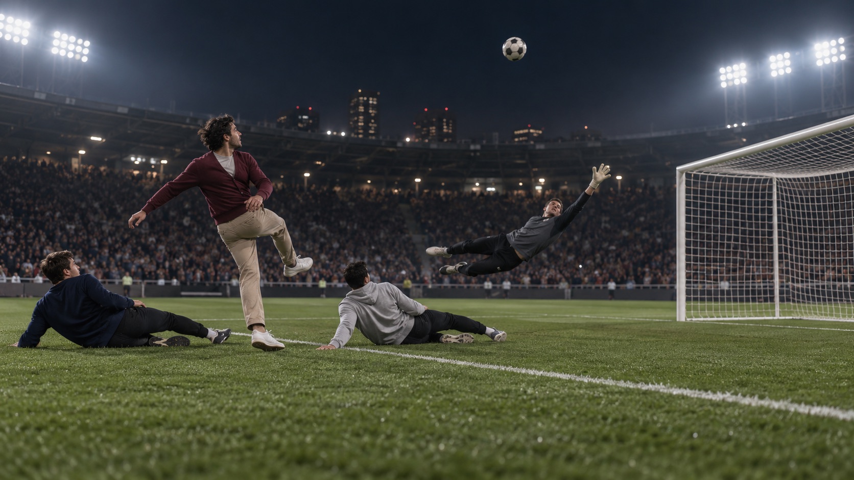 Illustration of three ways to plan a vertical football video: a template timeline, a one-photo preset, and a prompt-led scene