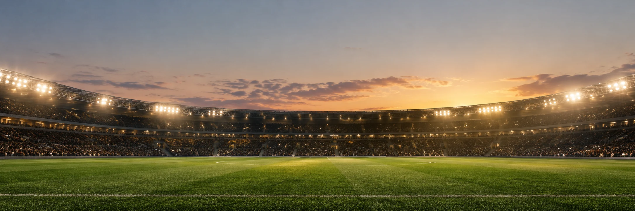 Floodlit stadium setting for a fictional Ozil Goal AI video